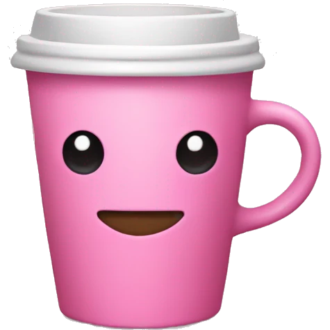 pink cup of coffee emoji