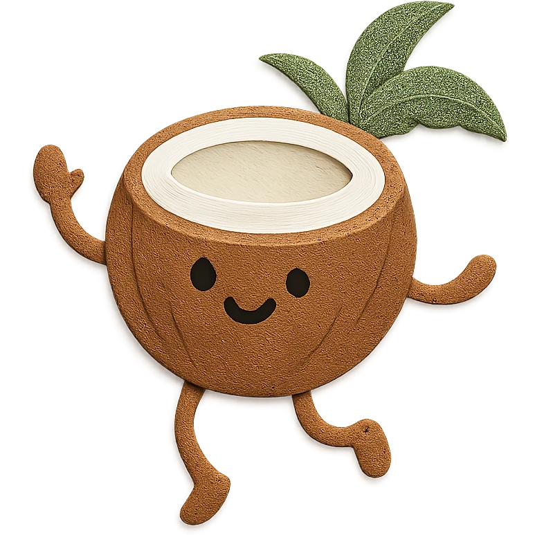 dancing coconut emoji