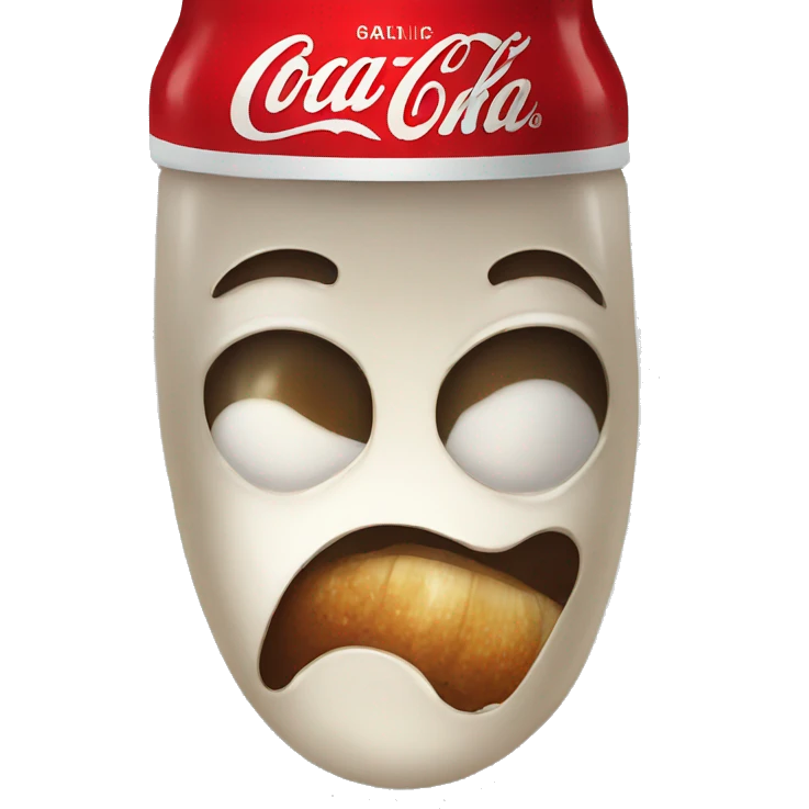 Coke with garlic emoji