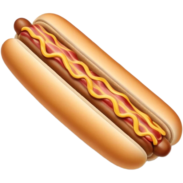 bacon wrapped hotdog on a plate emoji