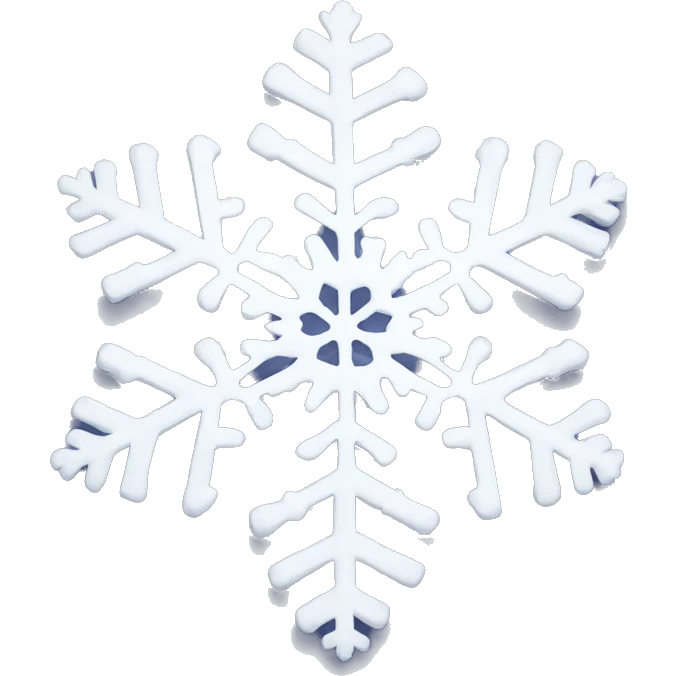 white snowflake with ornaments emoji