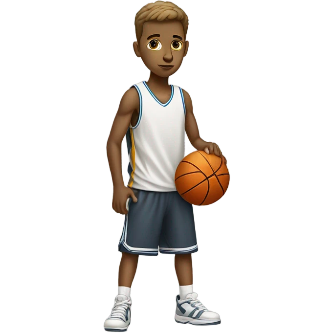 White boy shooting basketball  emoji