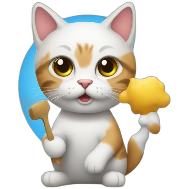 marketing cat painter emoji