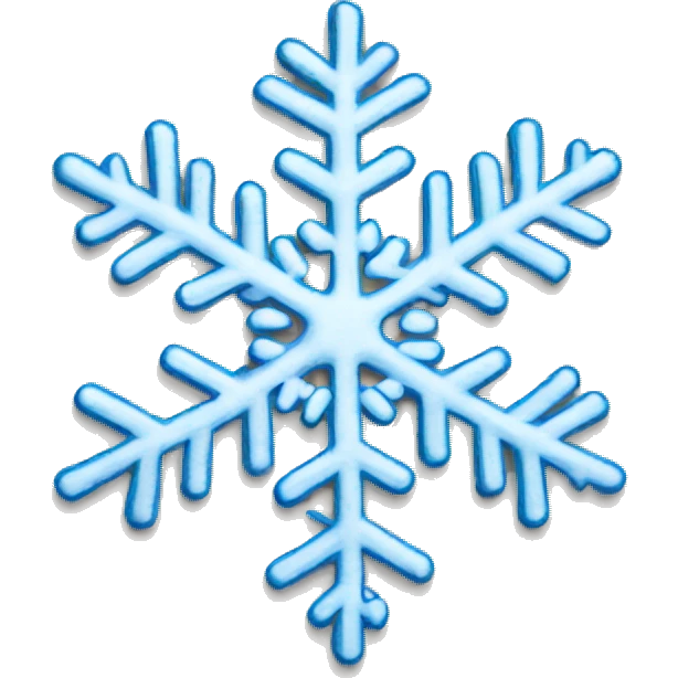a more detailed snowflake  emoji