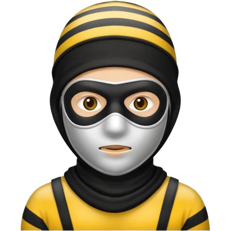 A Robber that just robes a bank** and that has yellow and black stripes emoji