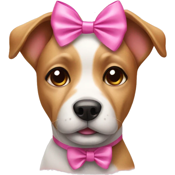 Dog with pink bow emoji