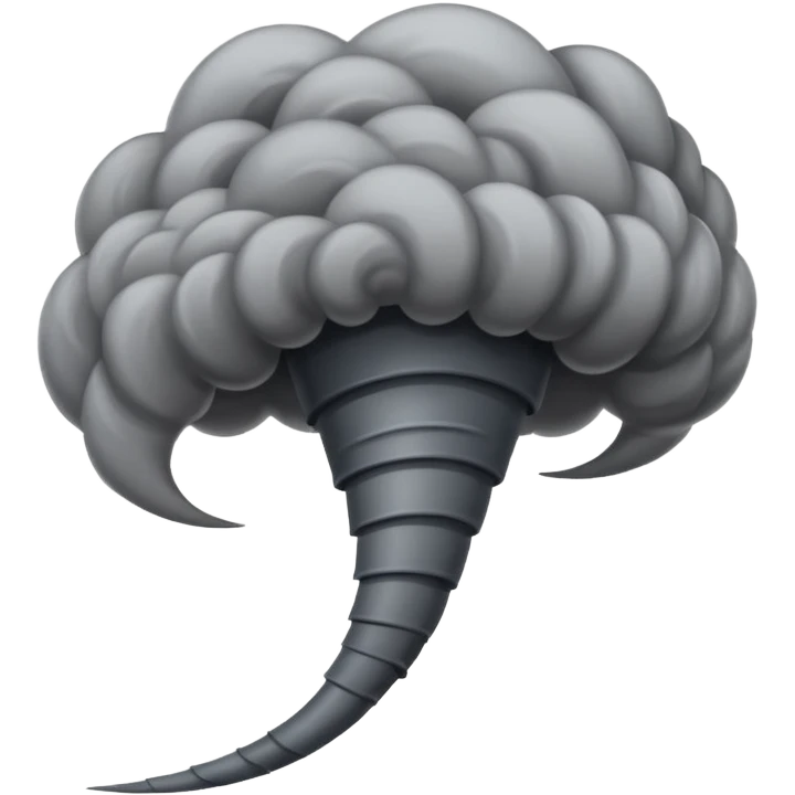 A tornado emoji