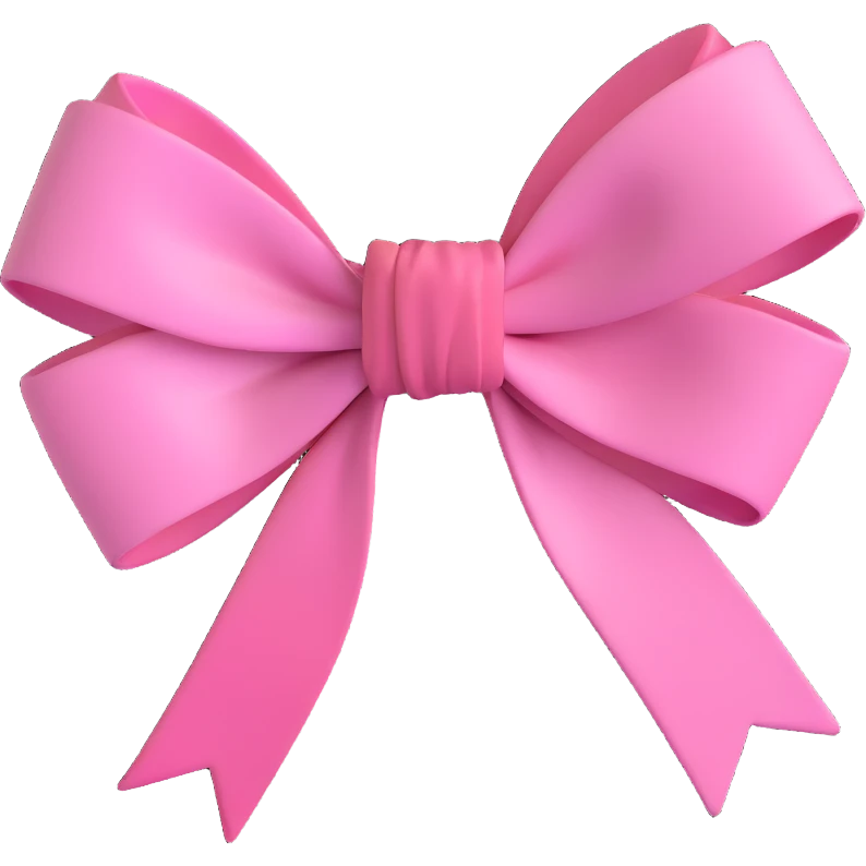 pink bow emoji