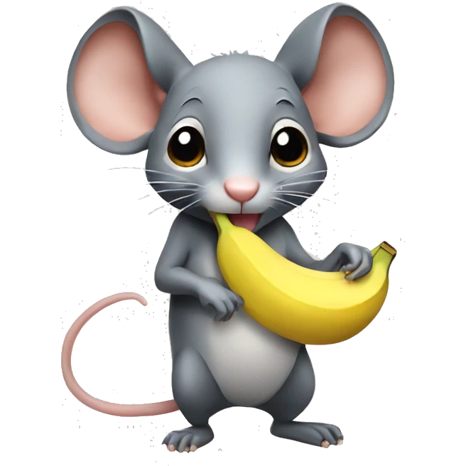 Rats eat banana  emoji