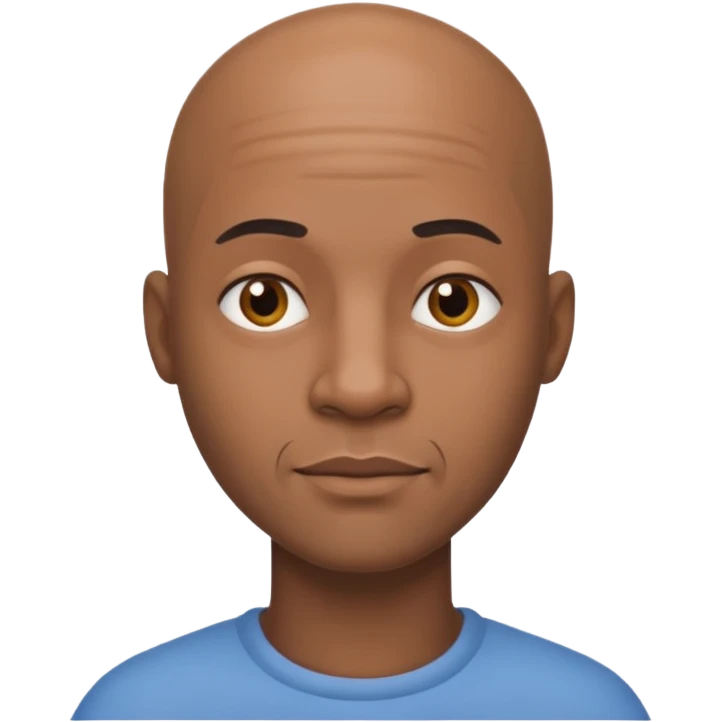 bald black man emoji