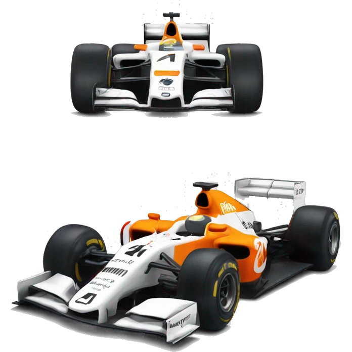  livery mclaren formula 1 car with number 4 emoji