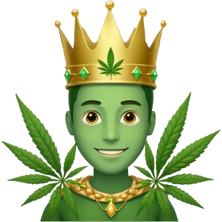 Weed king emoji