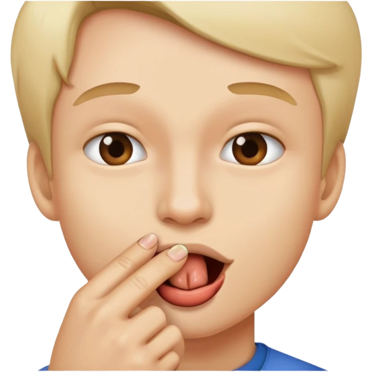 Mordiéndose el dedo  emoji