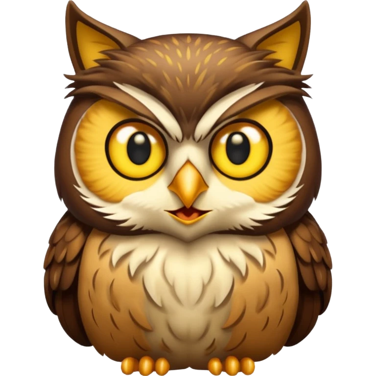 Cat owl combined plz emoji
