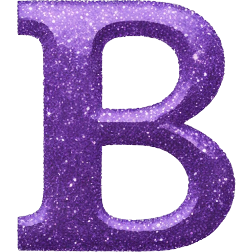 Glitter letter b emoji