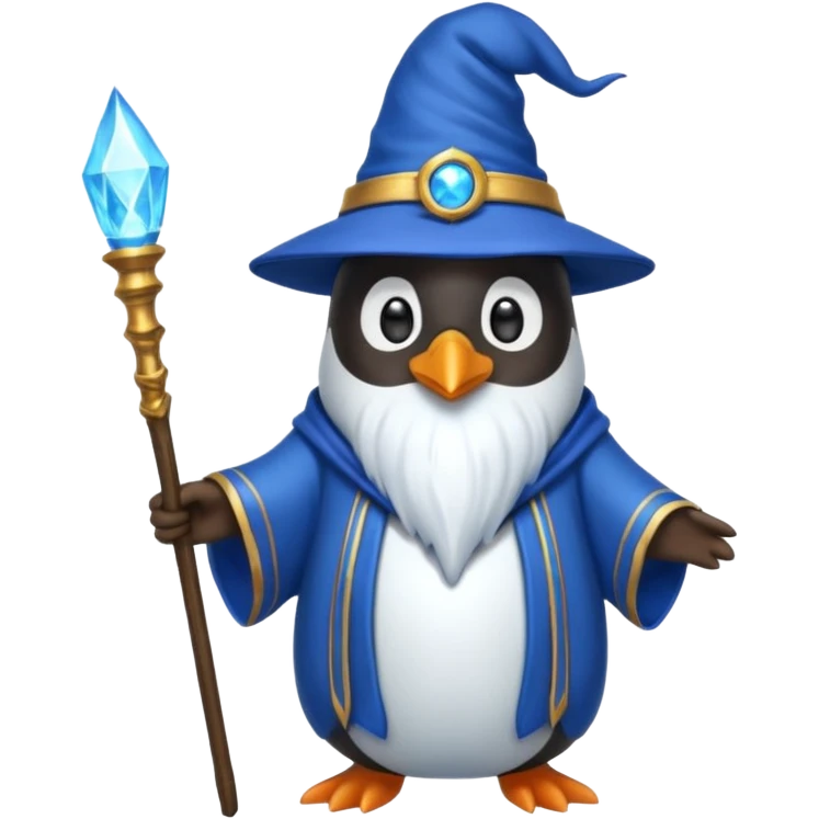 Penguin Wizard emoji