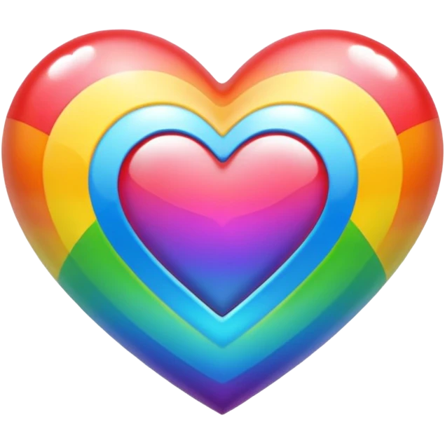 Coração arco-íris emoji