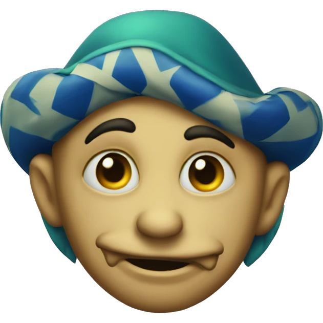 vintage sad jester emoji
