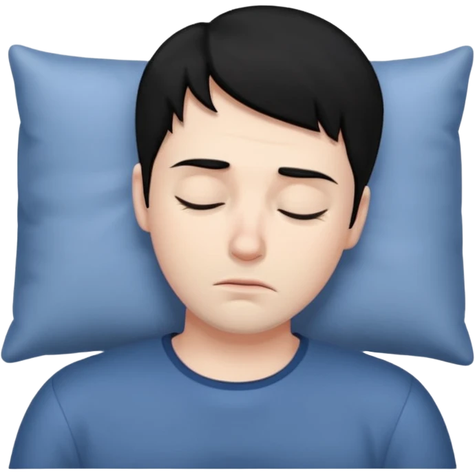 Sleepy man black hair

 emoji