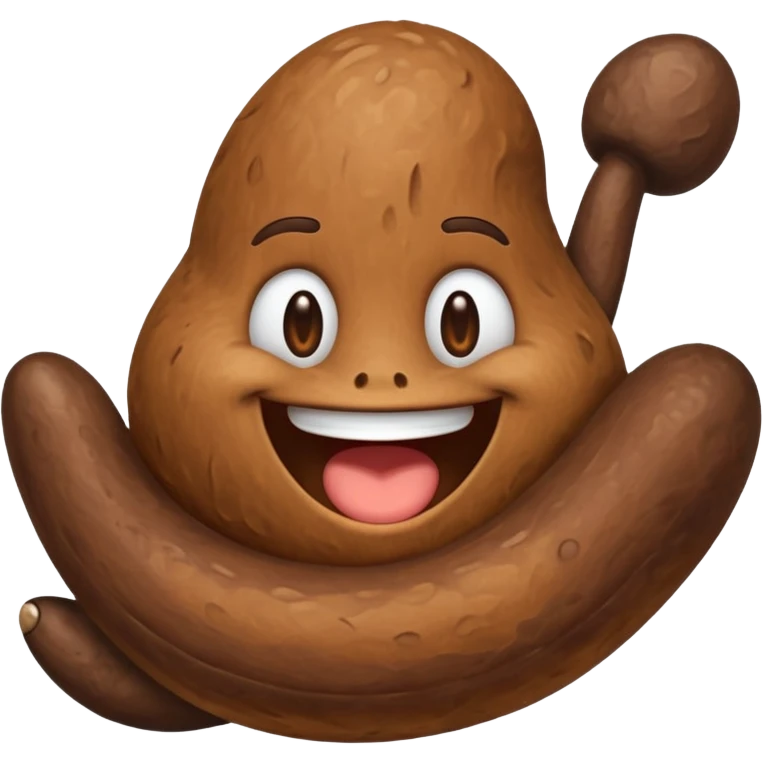 poo with grin and massive penis emoji