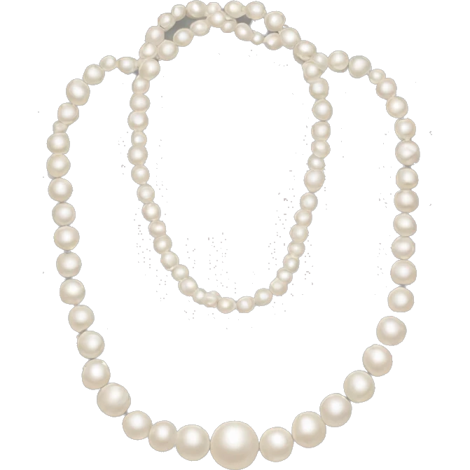 beautiful pearl necklace emoji