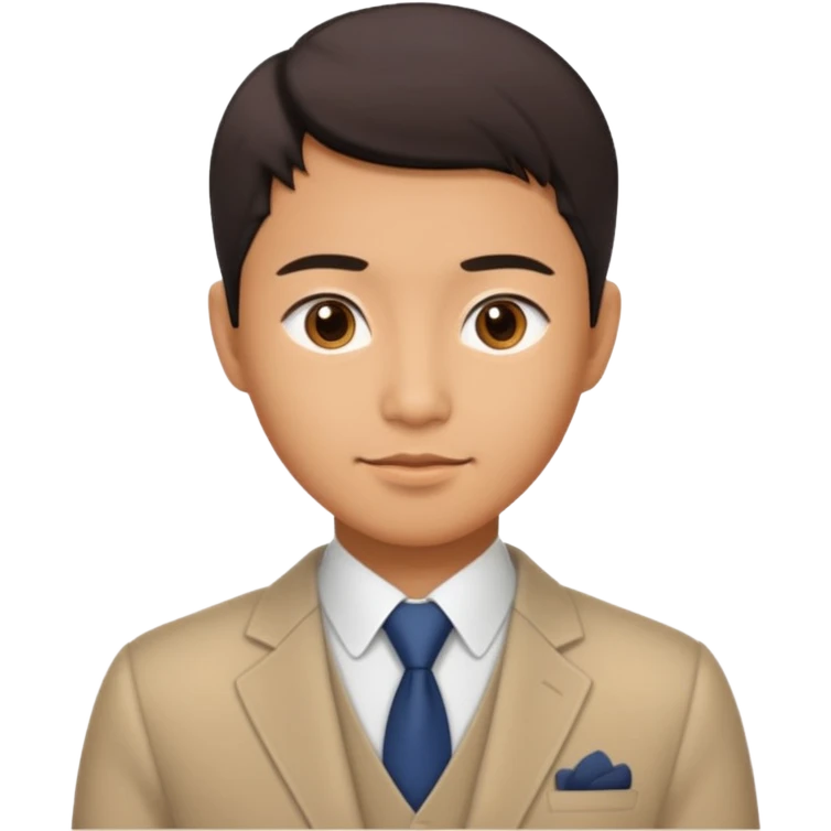 an asian that have the qualities of rationality, smart career move, romantic non-involvement, and cosmopolitanism emoji