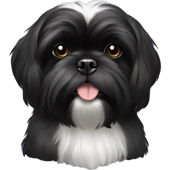 All black shih tzu  emoji