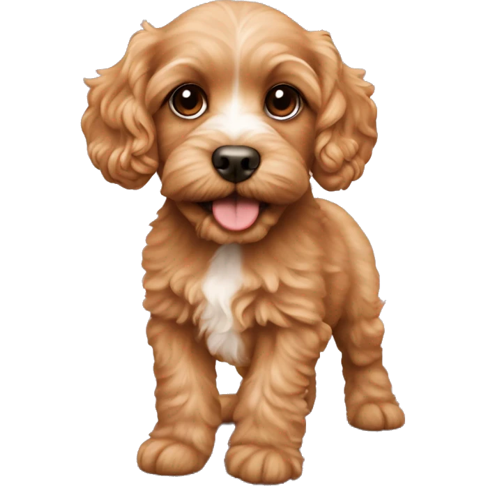 apricot cavapoo puppy emoji
