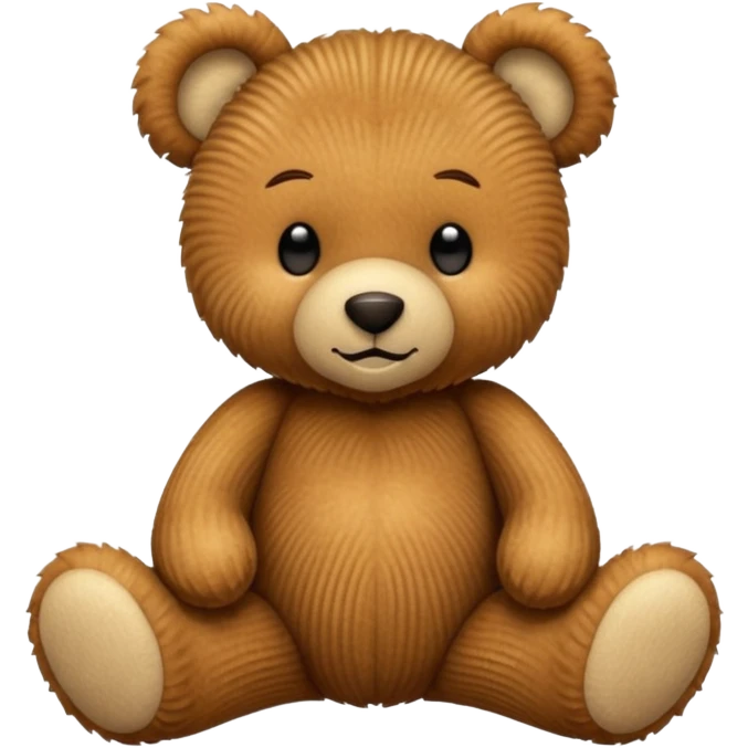 Corduroy texture teddy bear with ridges  emoji