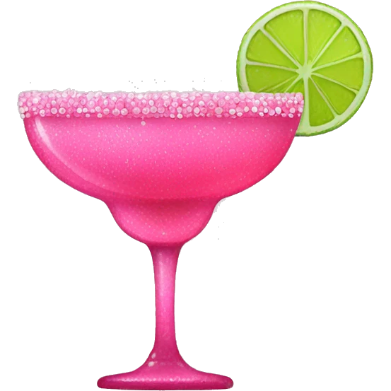 pink margarita sparkly with pink 1 lime emoji