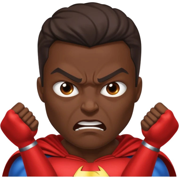 superhero showing Anger - strong feeling of displeasure or hostility emoji