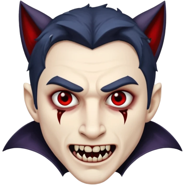 A man with vampire and wolf emoji