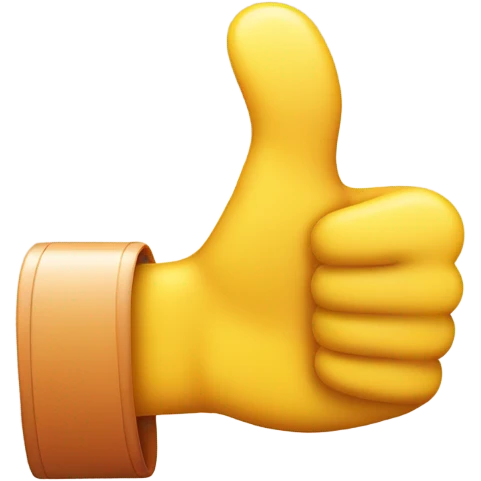 five star and thumbs up emoji