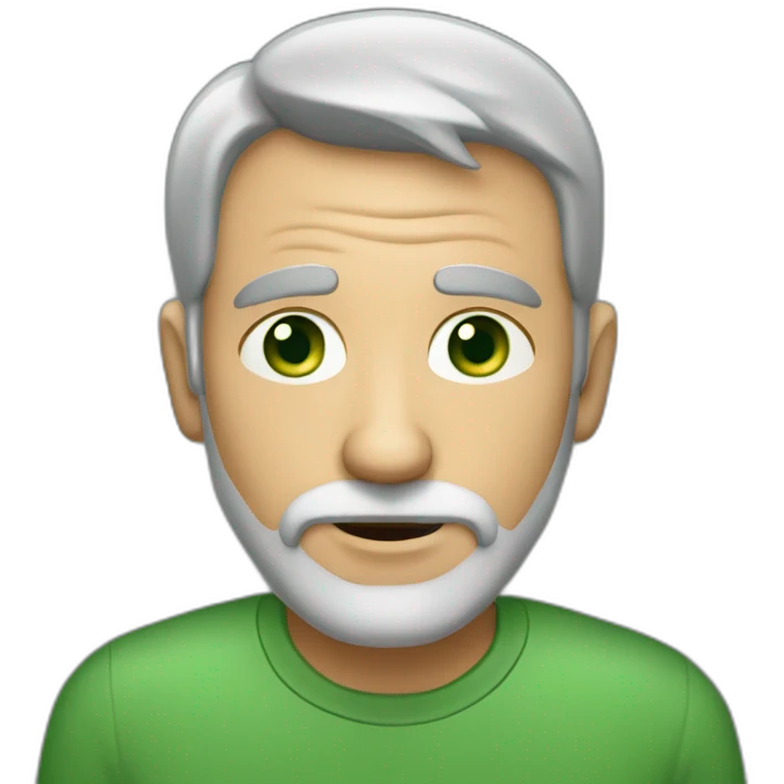 mature-man-with-little-hair,-gray-beard-and-green-eyes emoji