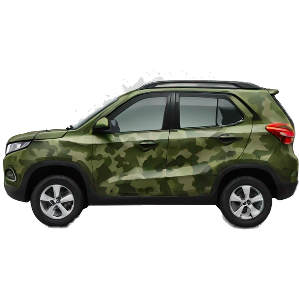 Tata punch camo green car side view emoji