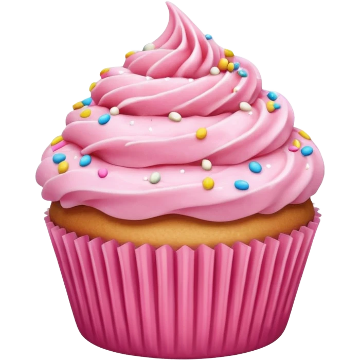 Cute CCupcake with pink icing emoji