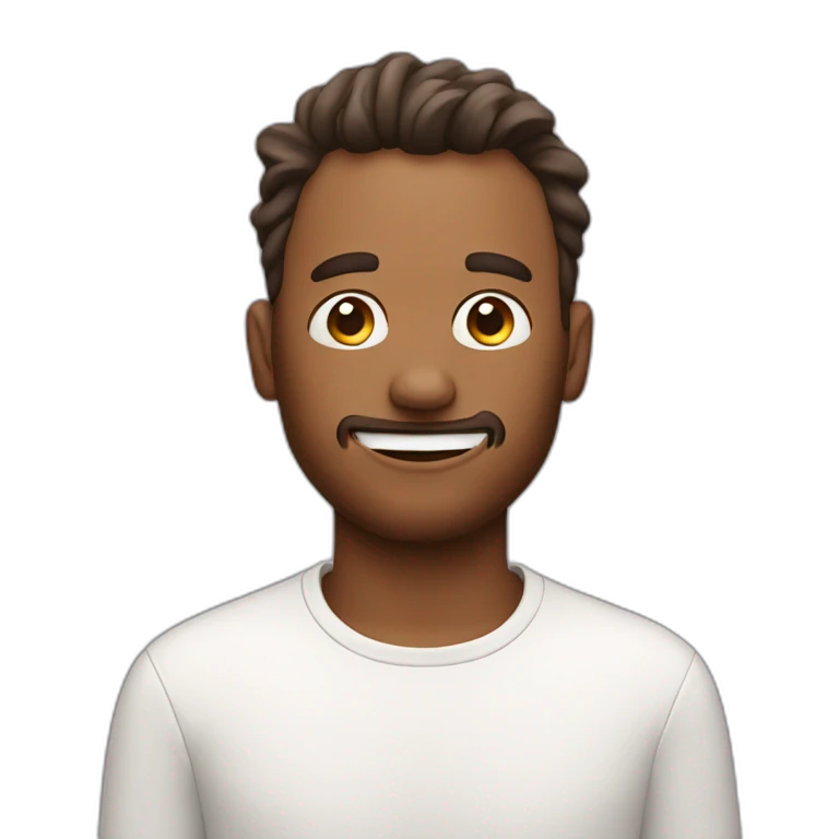 a guy spread his face with cream emoji