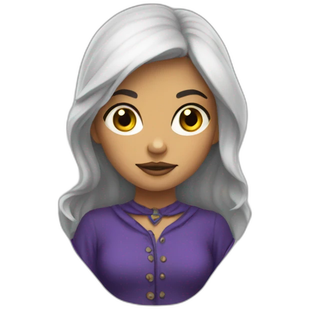 Fille chauve emoji