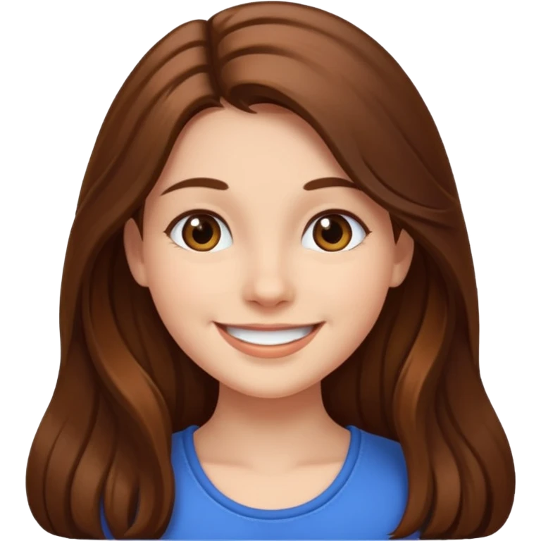 smiling girl with long hair emoji