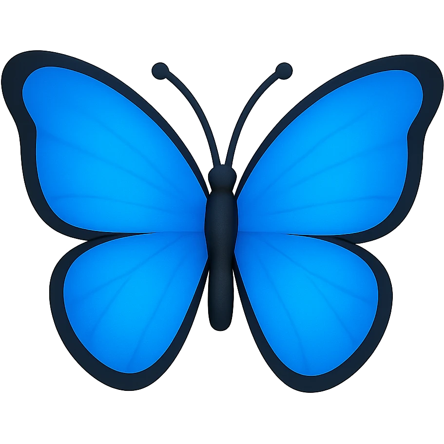 blue butterfly emoji emoji
