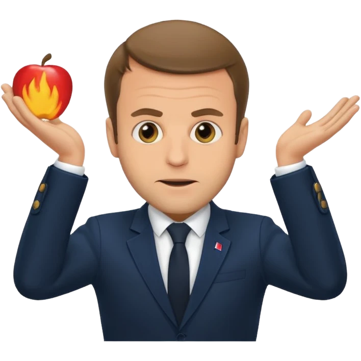 Macron entrain de faire caca emoji