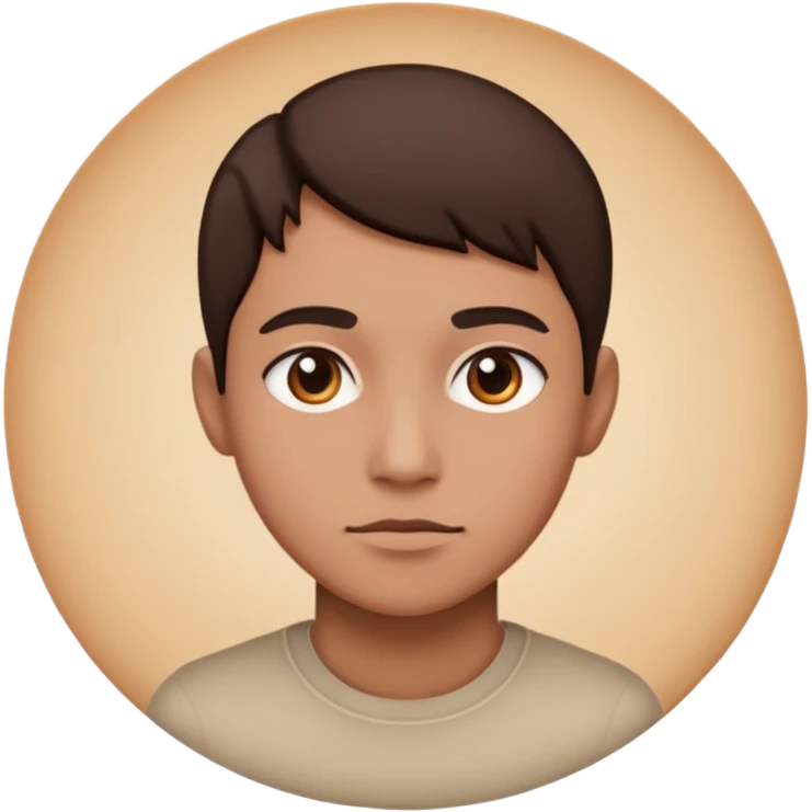 une personne de face avec des detail dans un rond  emoji
