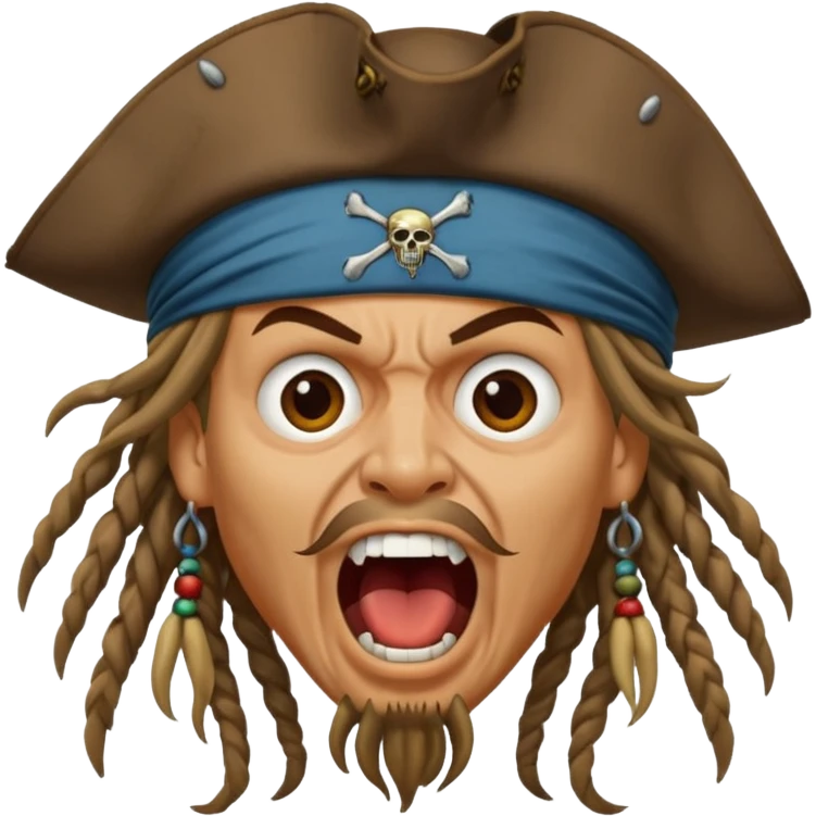 jack sparrow screaming emoji