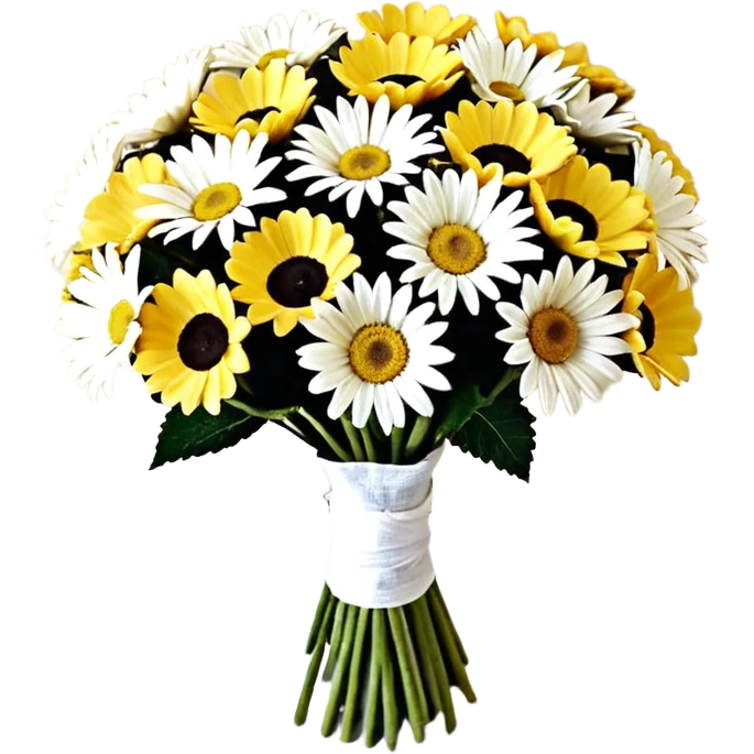 букет из только ромашек полевых маленьких  emoji