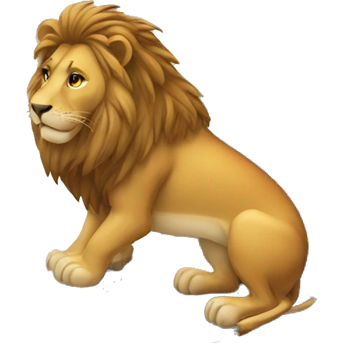 lion working on a laptop emoji
