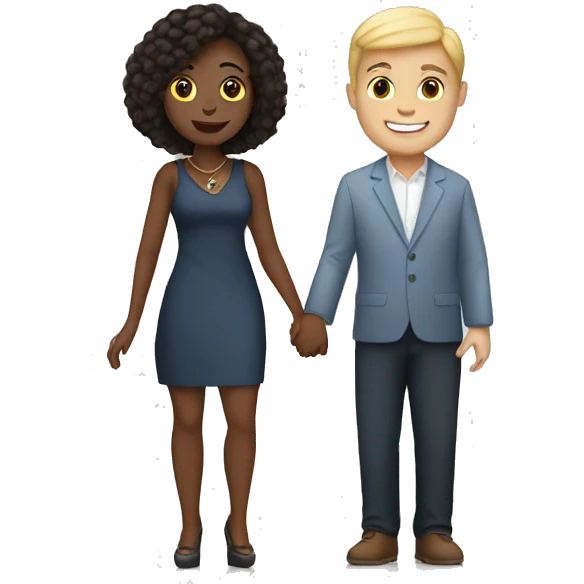 white couple on a date emoji