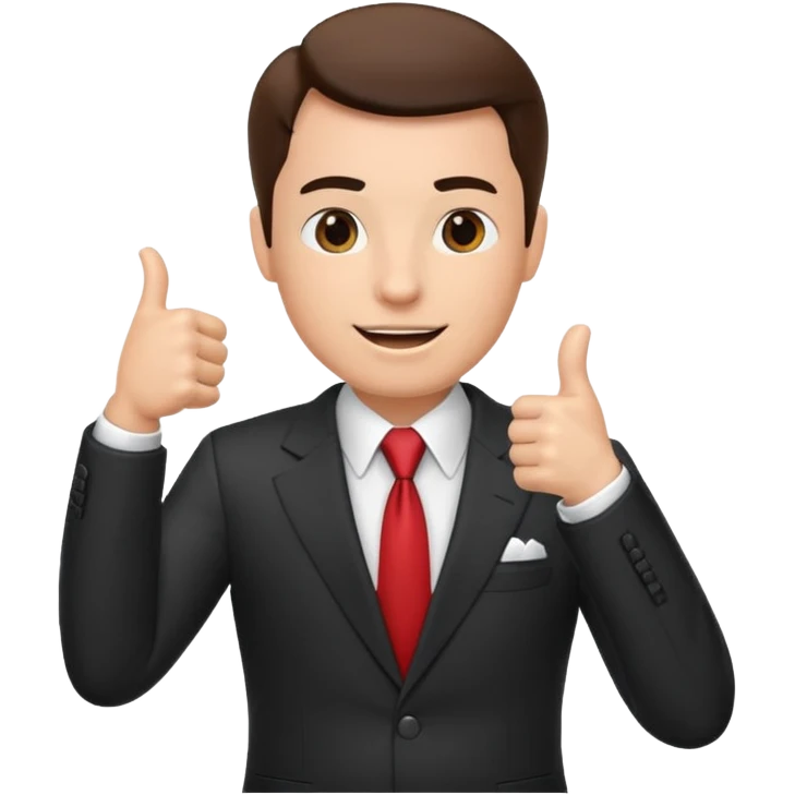 boss on a phone call, giving a thumbs up emoji