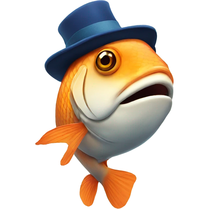 fish with a hat emoji