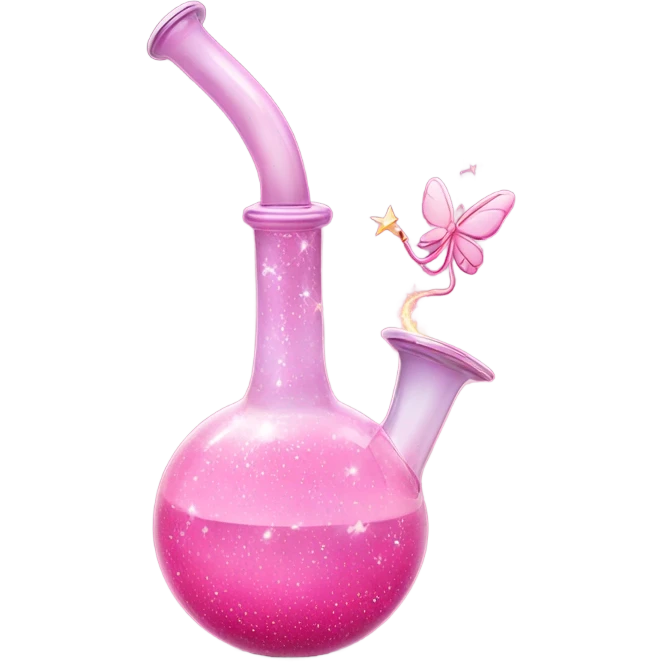 Pink fairy themed bong emoji