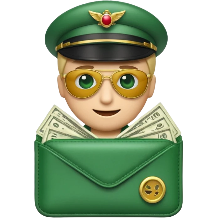 Aviator money emoji, wallet full of cash, casino vibe, premium 3D emoji style, clean, no background
 emoji